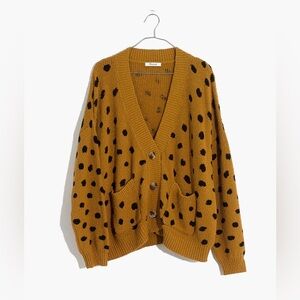 Madewell Hillview Cardigan Sweater in Painted Spots